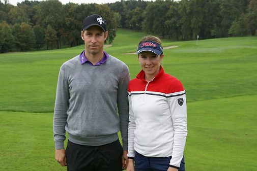 Ari Savolainen ja Heini Haapala jakavat nykyään golfoppejaan Tuusulan lisäksi myös Kullo Golf Clubilla.