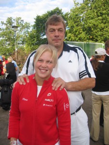 Minni oli Finnair Mastersin (2005-2011) seuratuin pelaaja. Kuvassa Helsingin kaupungin liikuntatoimenjohtaja Anssi Rauramo 