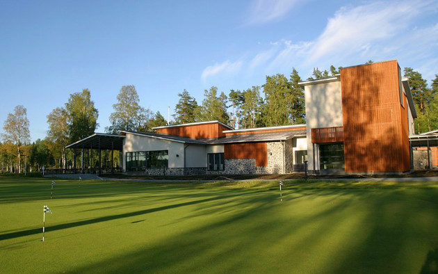Everstin klubirakennus on saanut alkunsa arkkitehti Asko Kaipaisen piirustuspöydältä. Kuva: Golfpiste 