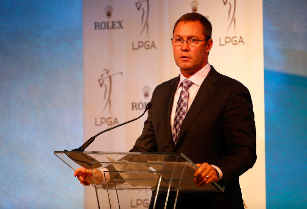 Mike Whan haluaisi avata naisten Euroopan kiertueelta selkeämmän väylän LPGA:lle. Kuva: Getty Images